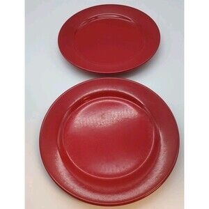 Waechter Bach Fun Factory Freestyle Cherry Red 8.25 " Salad Plate Lot Of 2